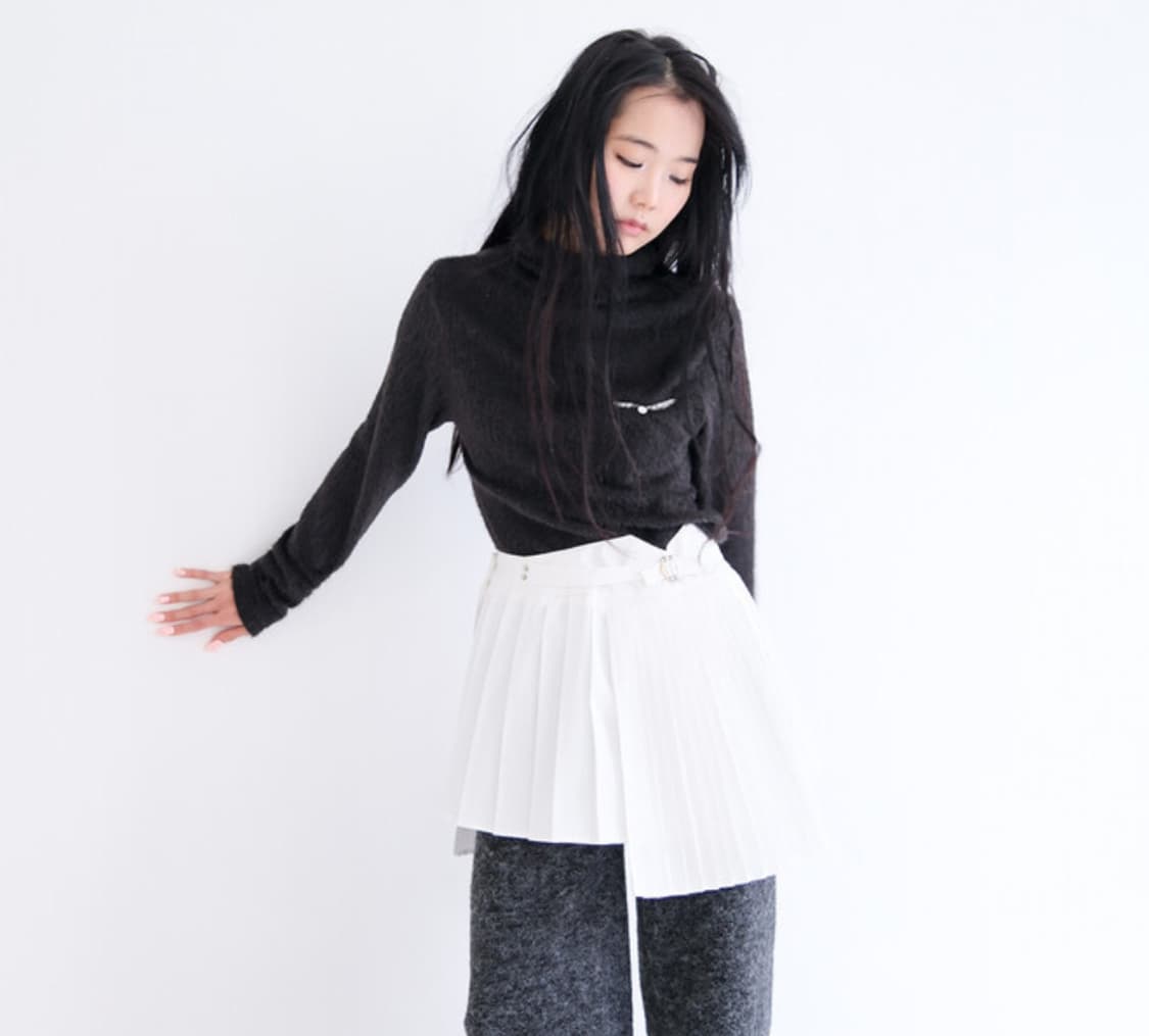 샵페어리 faerie 아코디언 플리츠 버클 스커트  상품이미지2