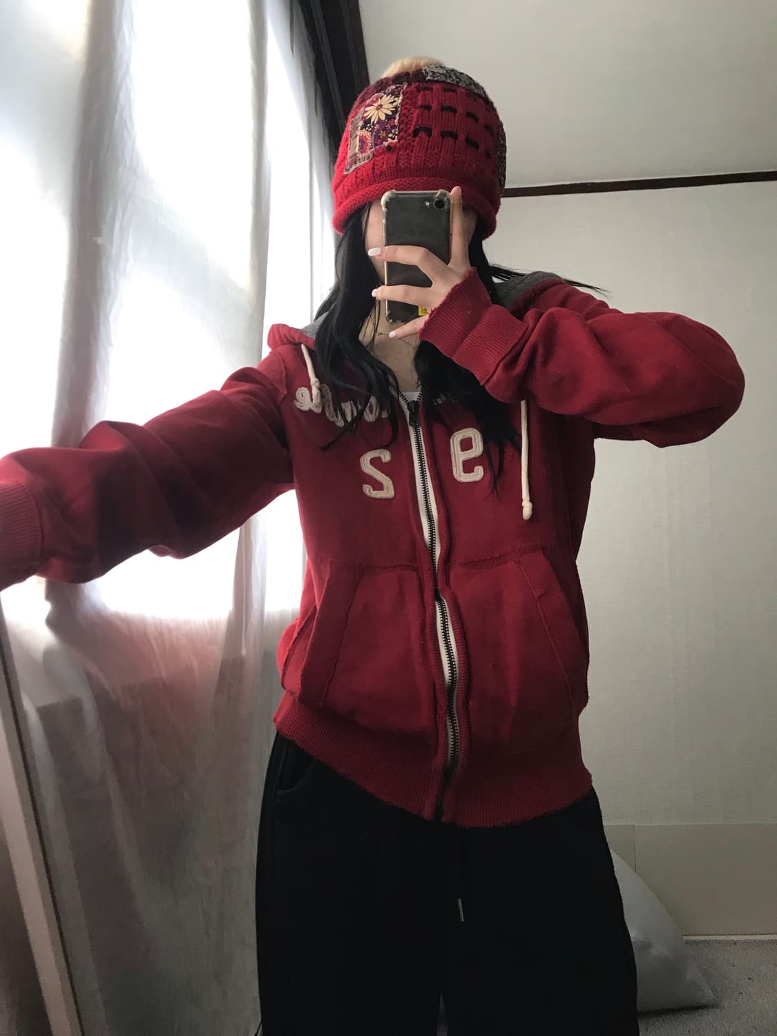 아베크롬비 레드 후드집업 상품이미지1