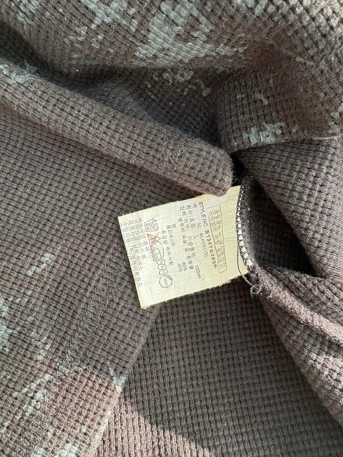 [L] 버커루 y2k 락 펑크 와플 니트 슬리브 상품이미지4