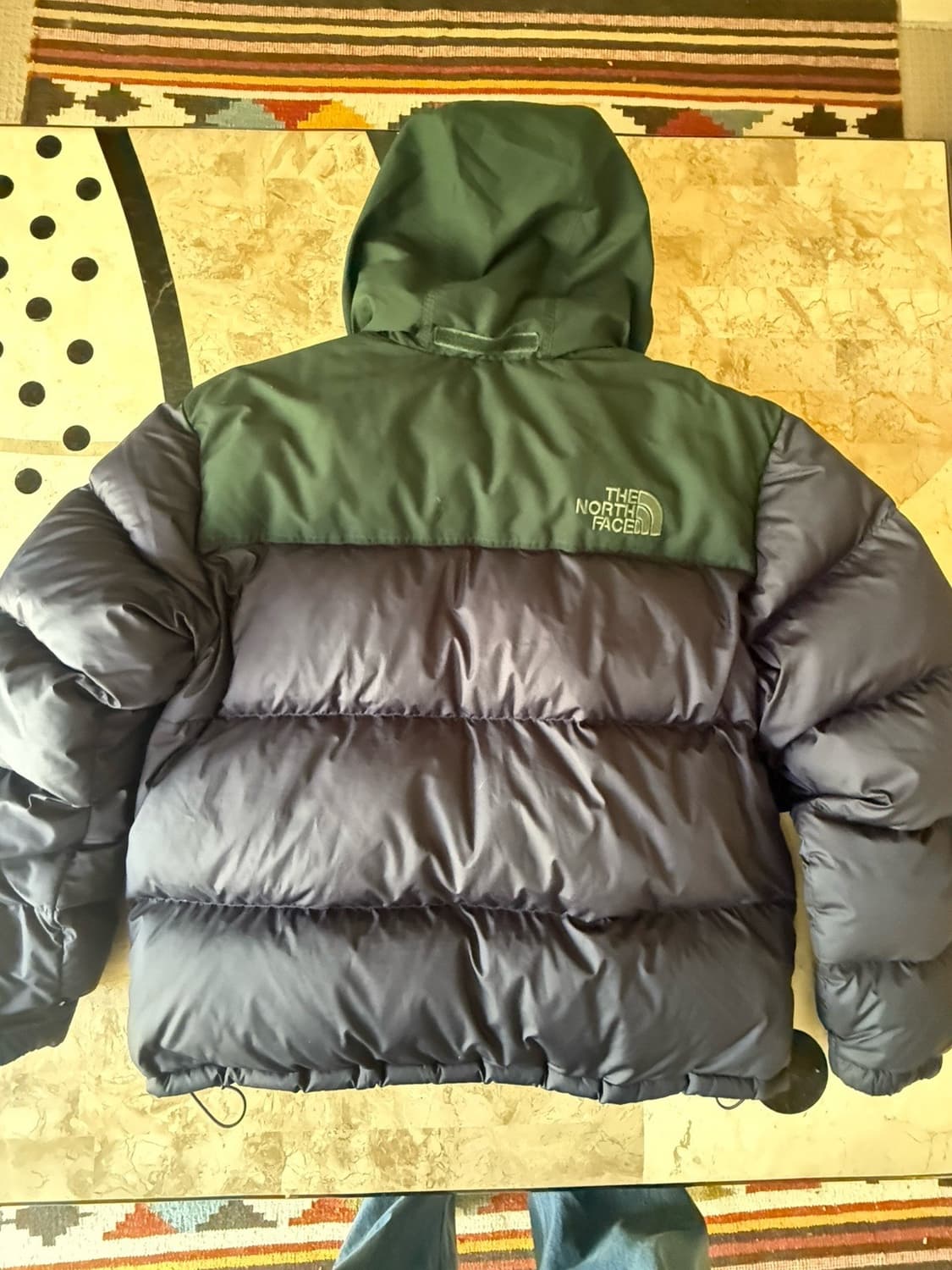 노스페이스 600 눕시 패딩 그린 네이비 후드 패딩 자켓 상품이미지7