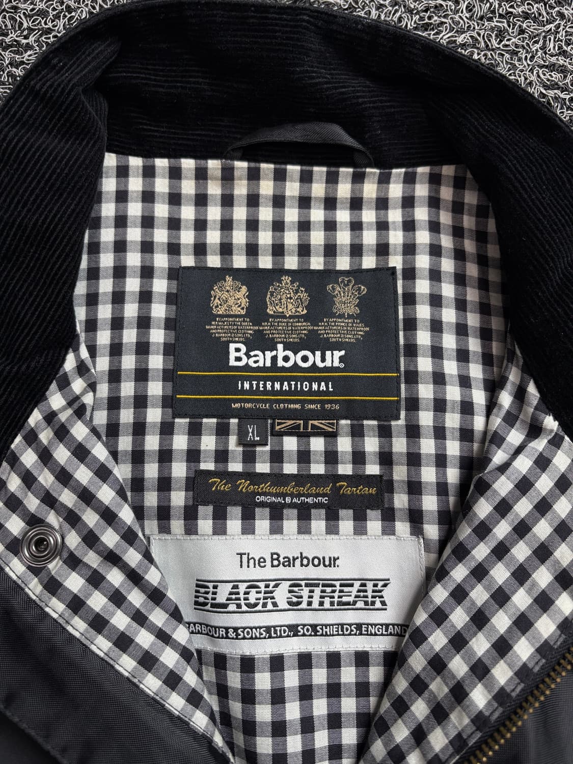 바버 UK 인터네셔널 A7 왁스 벨티드 자켓 1995 상품이미지4