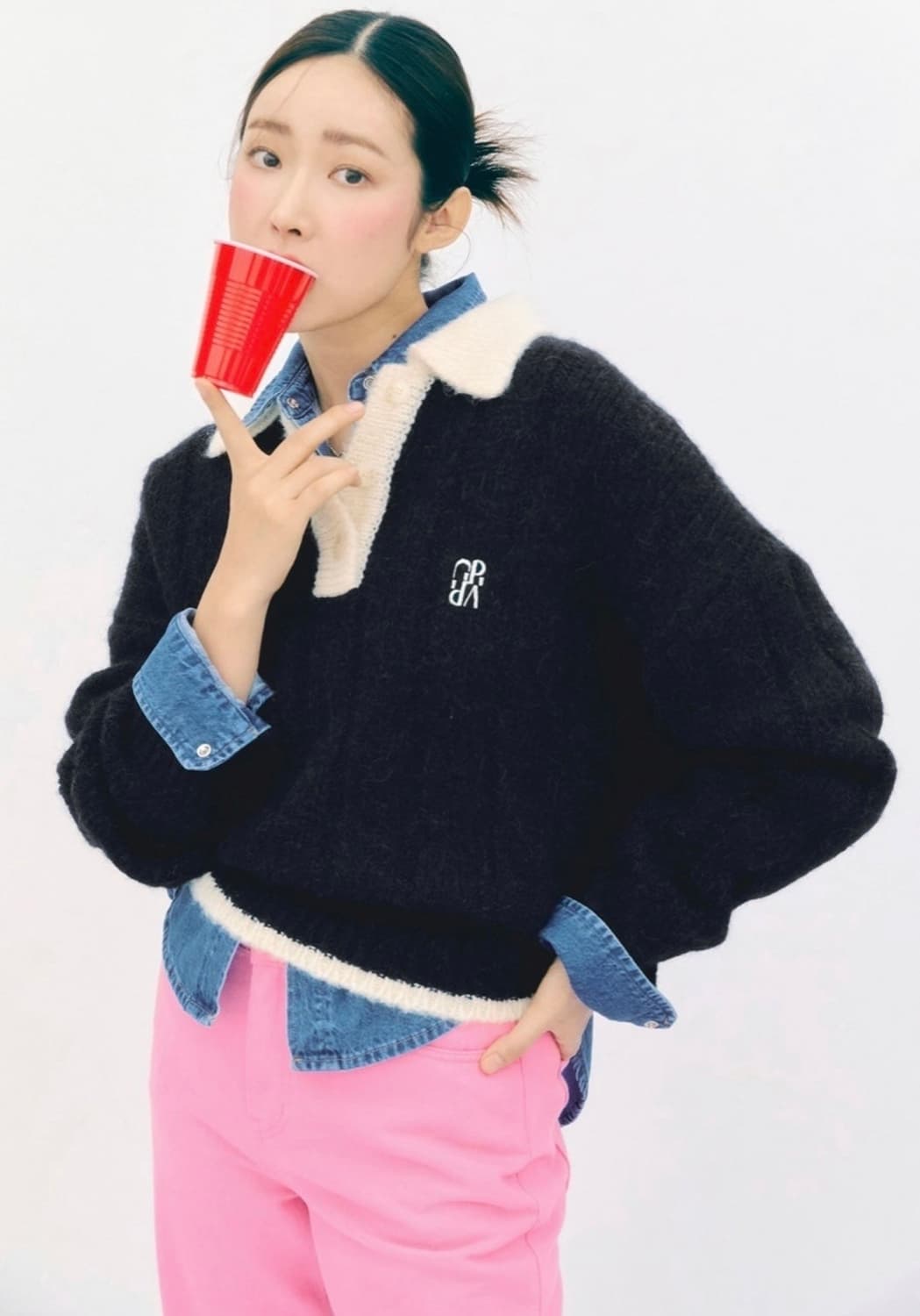 택O) 그로브 SOFT 니트 네이비 [차정원 착용] 상품이미지4