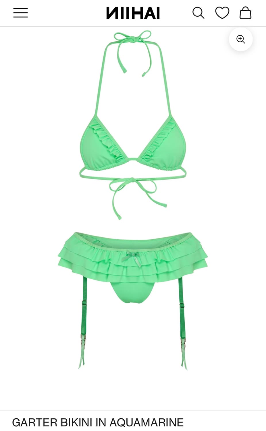 Niihai garter bikini in aquamarine 상품이미지1