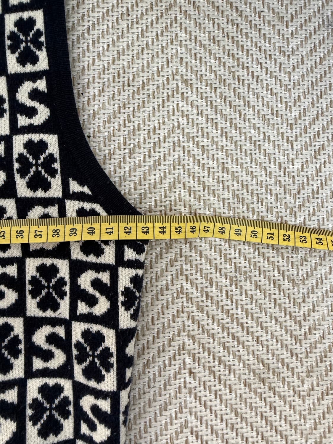 정품) 산드로 자카드 니트 원피스 네이비 38 상품이미지9