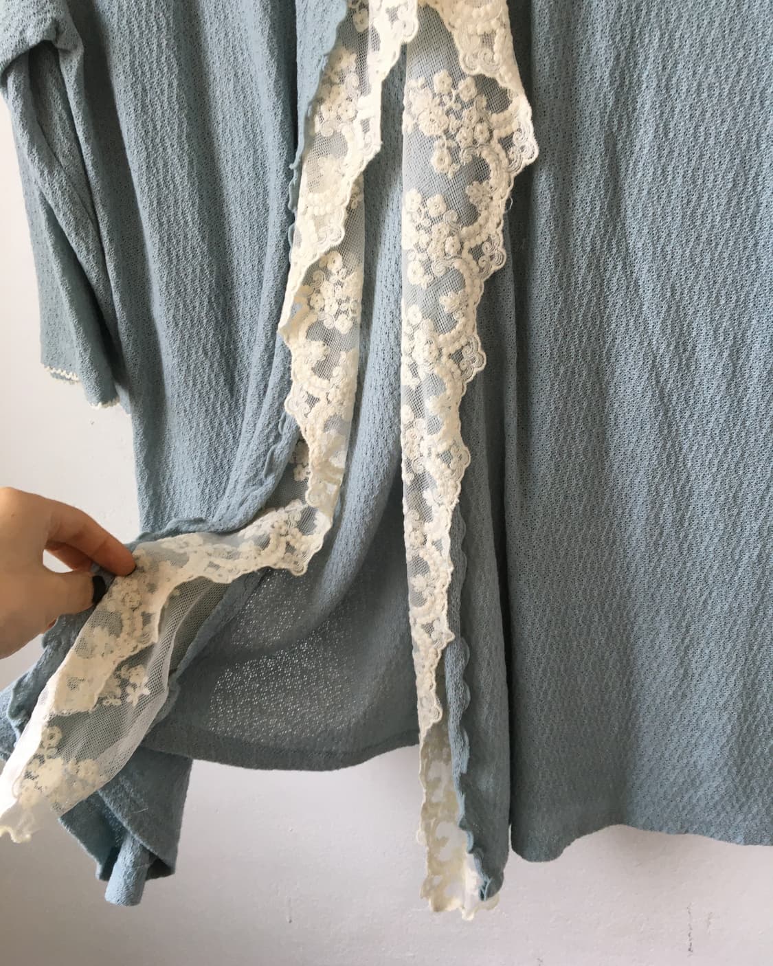 Lace trimming knit cardigan 상품이미지6