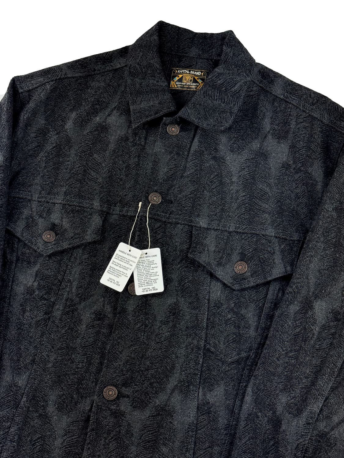 캐피탈 12온즈 맥파이 데님 3세대 자켓 블랙 (새상품) 상품이미지2