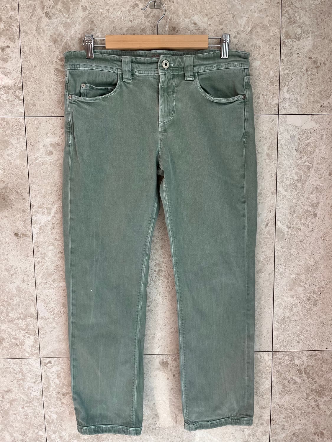 로로피아나 남성 올리브색 데님 바지 32사이즈 정품 상품이미지1