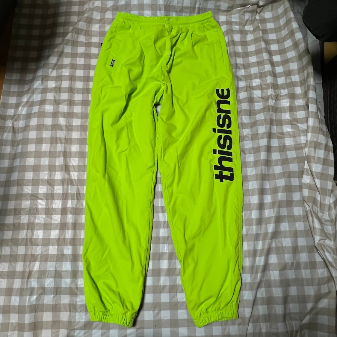 디스이즈네버댓 형광 조거팬츠 M 디네댓 초록 트레이닝복 상품이미지1