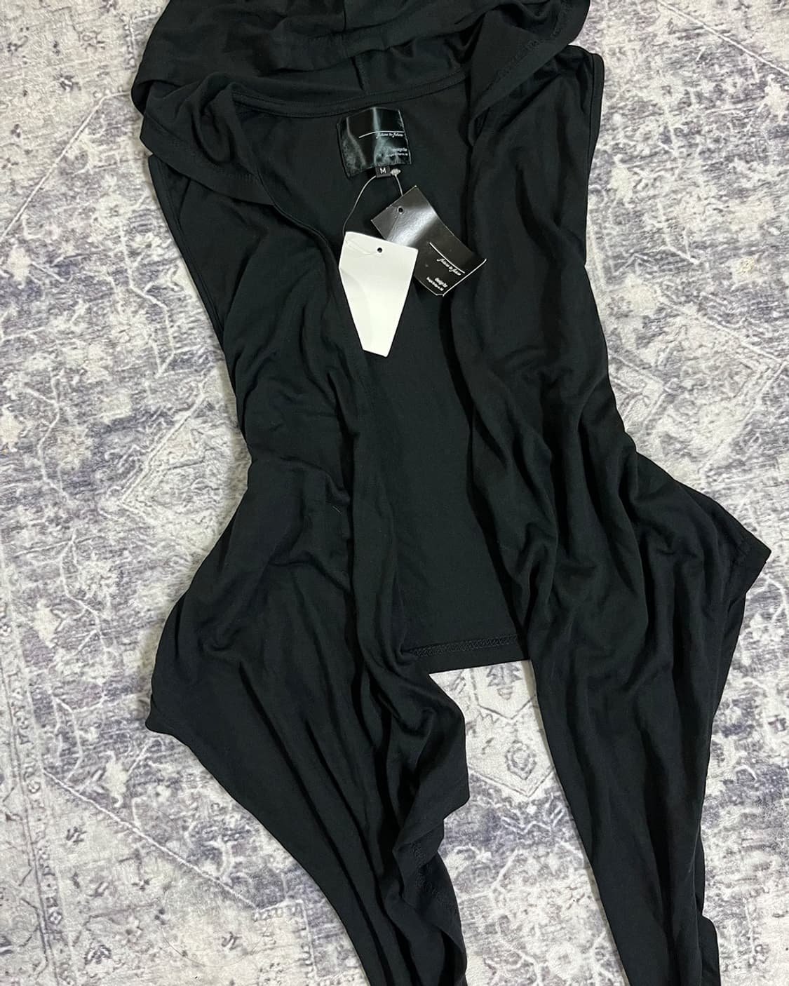 Grunge draped hoodie vest 상품이미지2