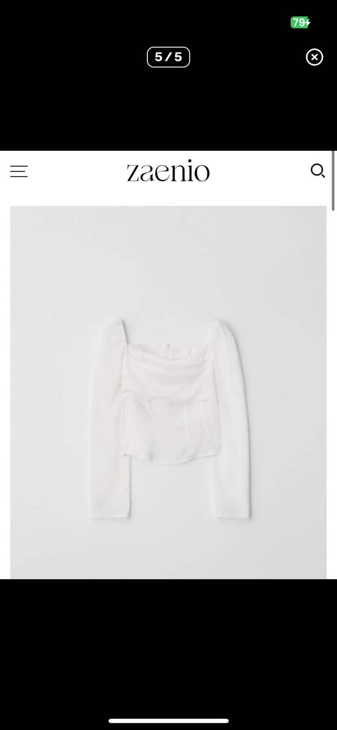 제니오 스퀘어 클린 블라우스 택 뗀 새상품 상품이미지5