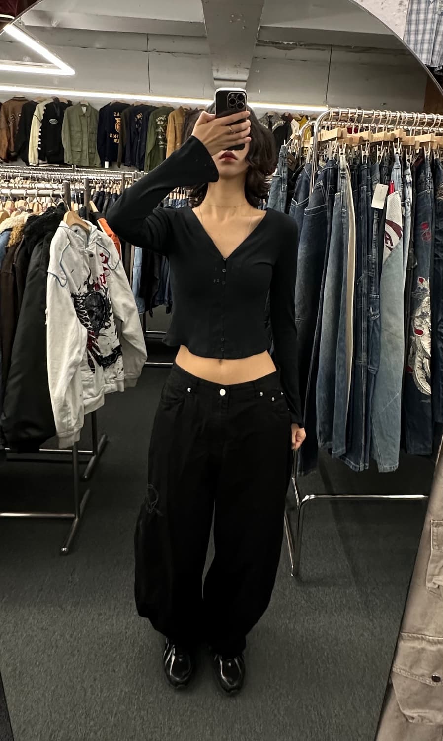 S)GAP 빈티지 여성 블랙 가디건 상품이미지1