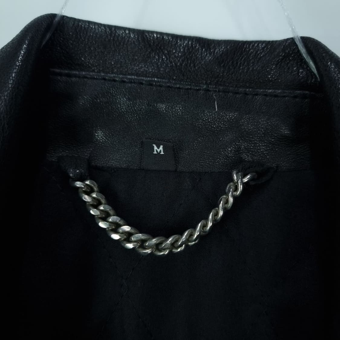 [빈티지] 고딕 펑크 리얼 램스킨 양가죽 사선 라이더 자켓 M18419 상품이미지8