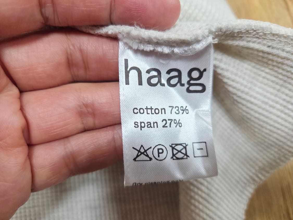 헤이그(haag) 그레이 와플티셔츠 55-66 새상품 상품이미지5