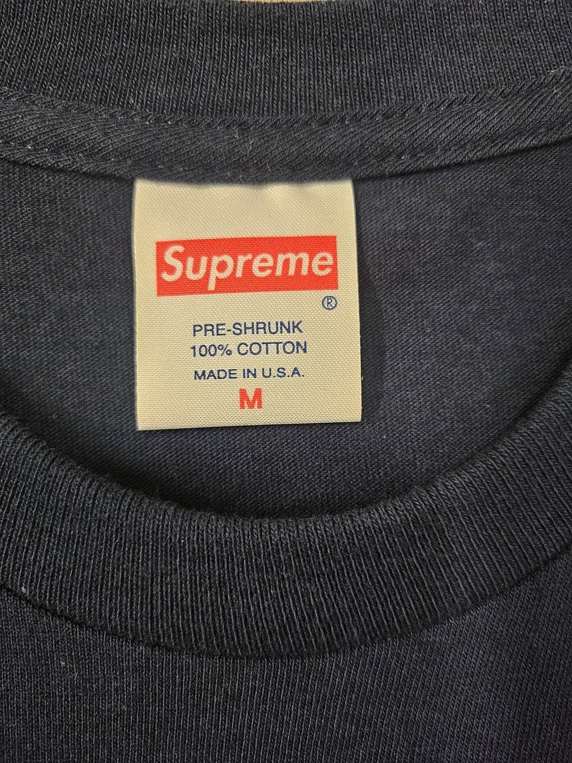 슈프림 닐영 15SS 반팔 네이비 상품이미지3