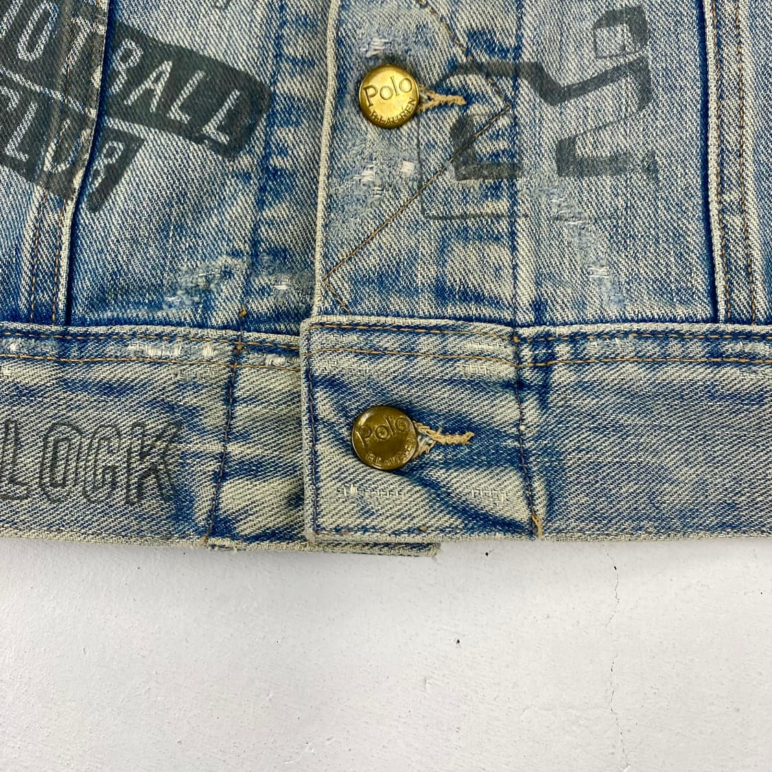 폴로 포켓 데님 크래피티 트러커 자켓 (95) 상품이미지7