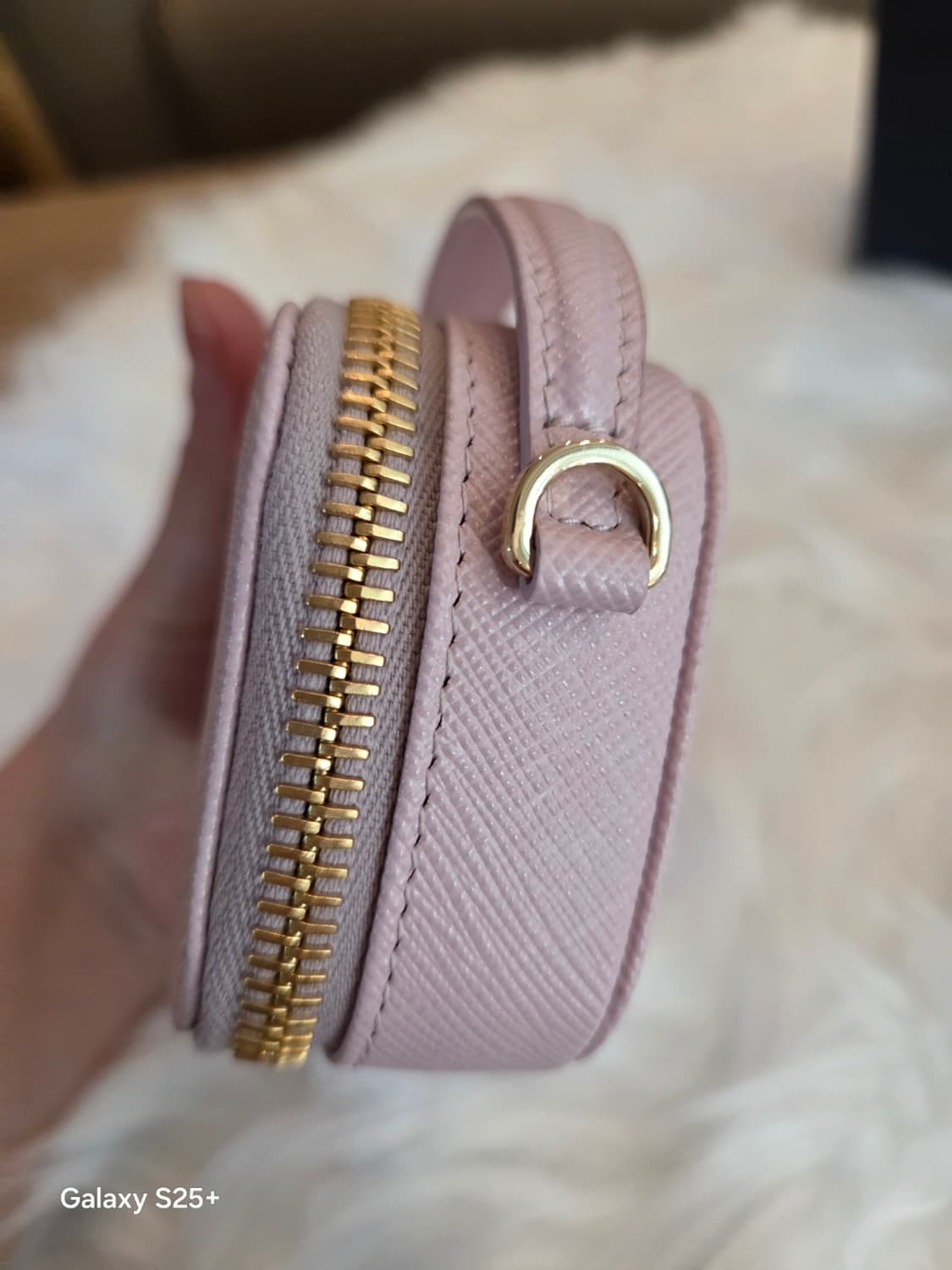 프라다 사피아노 레더 미니 파우치 알라바스터 핑크 상품이미지6