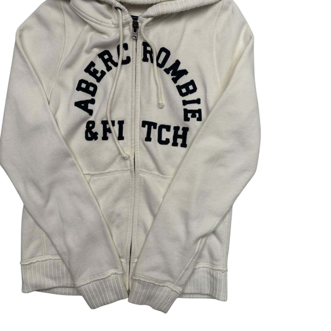 아베크롬비 y2k 빈티지 화이트 후드집업 M 상품이미지3