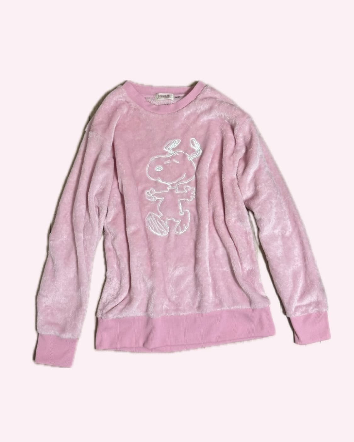 Peanuts 스누피 핑크 맨투맨 L 상품이미지1