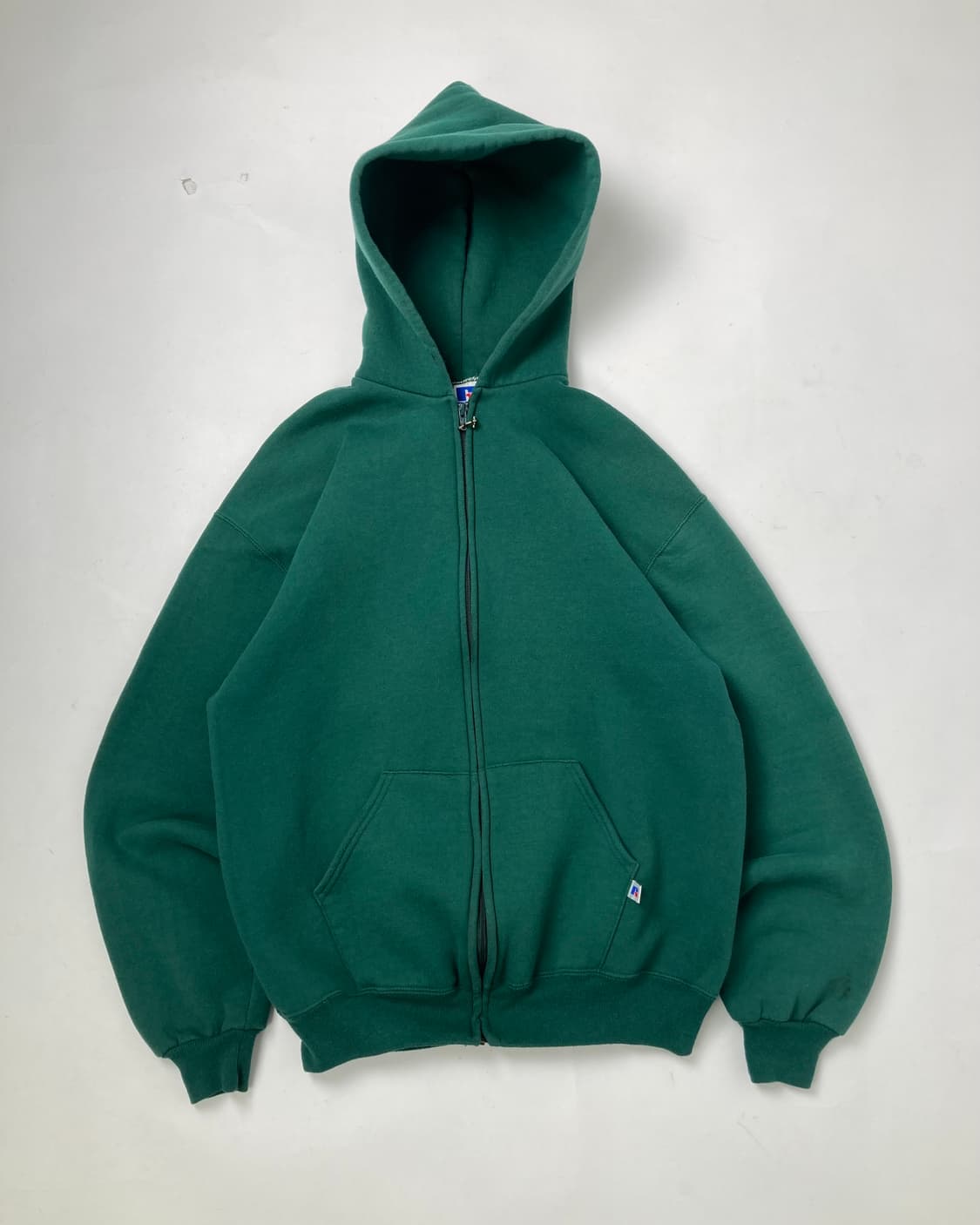 90s Russell Zip Up Hoodie (green) 상품이미지1