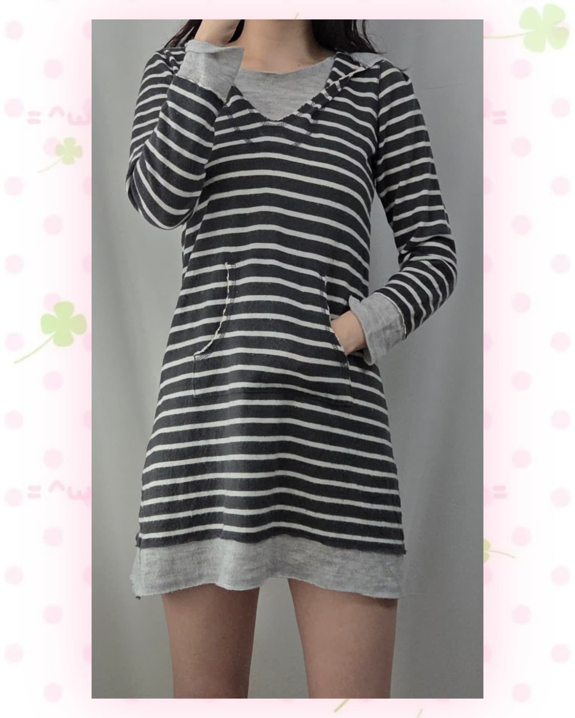 레이어드 스트라이프 원피스 상품이미지1