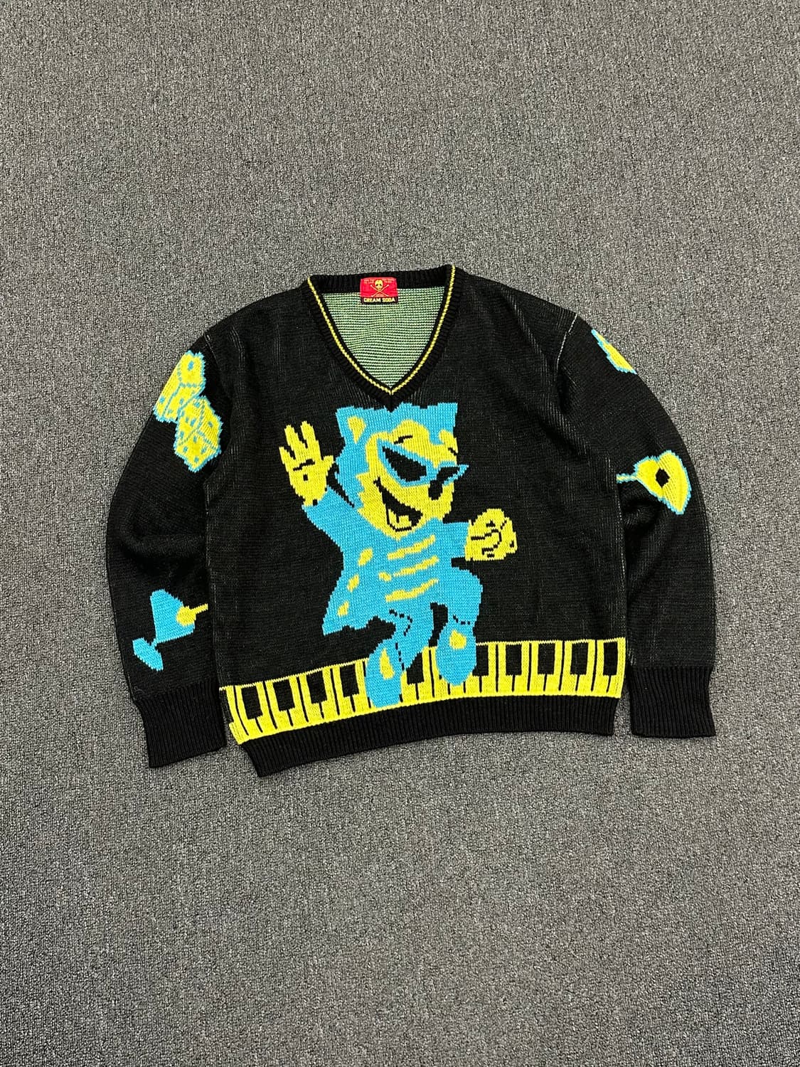 OS)Cream Soda 80s 빈티지 Timmy 브이넥 스웨터 상품이미지3