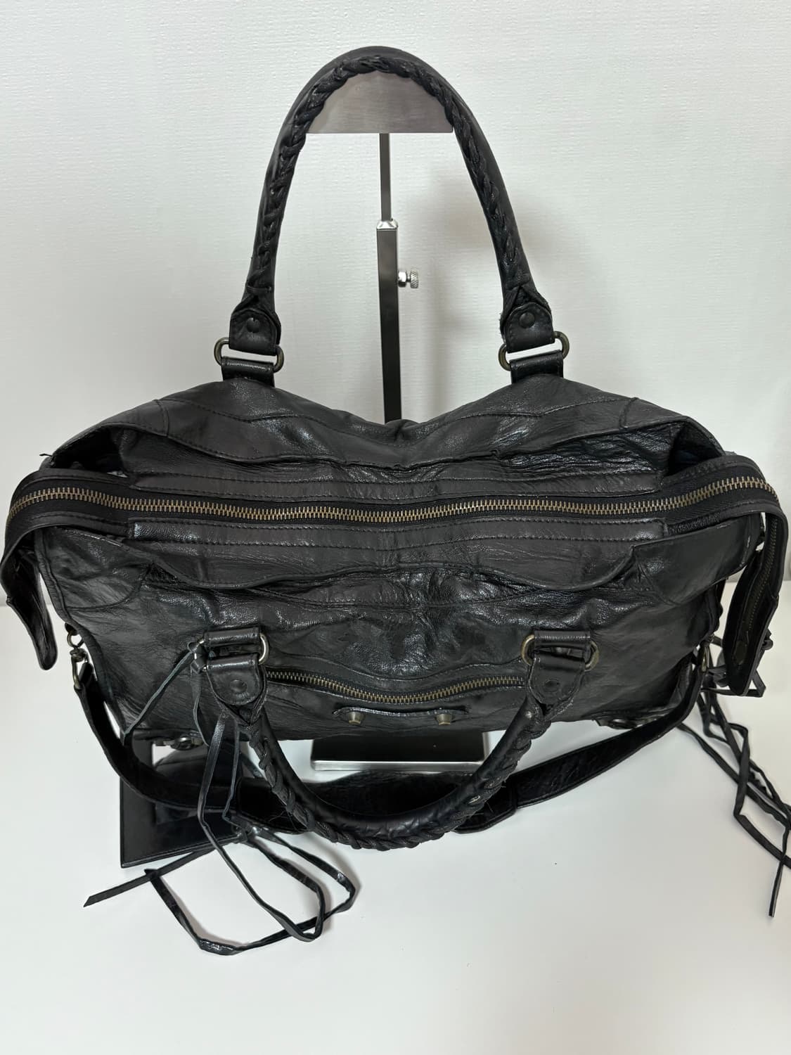 발렌시아가 시티 모터백 블랙 미디움 상품이미지4