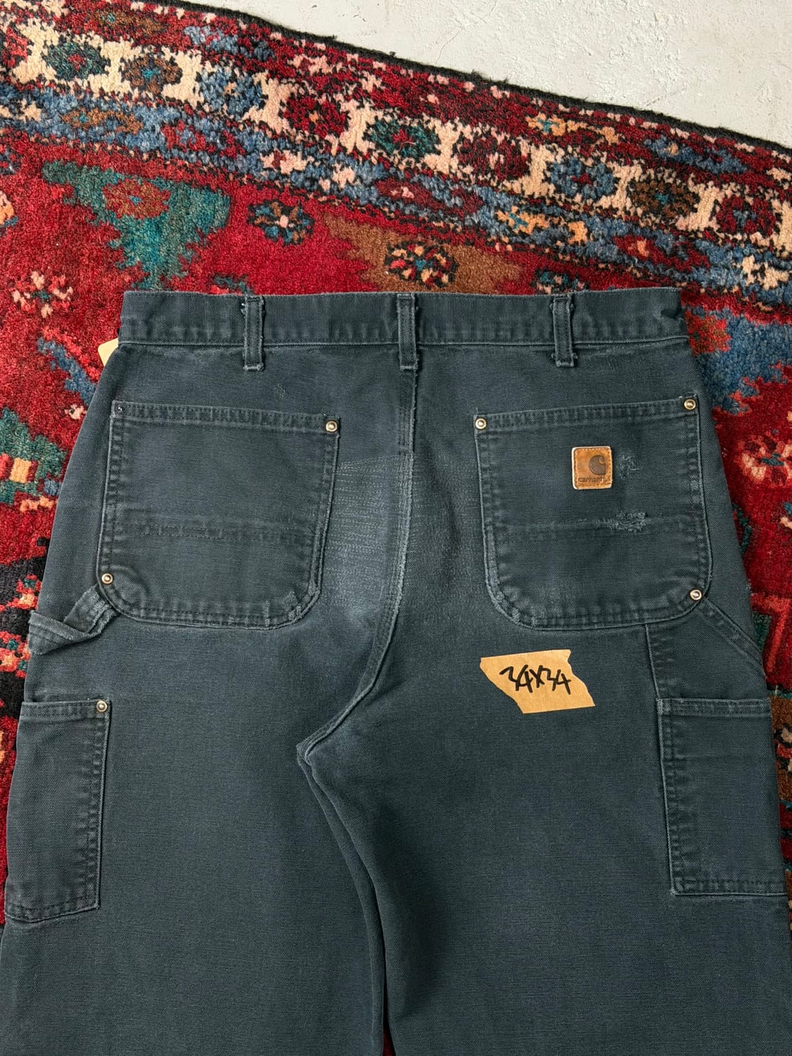 OG 칼하트 더블니 블랙 칼하트 B136 썩블니 상품이미지7