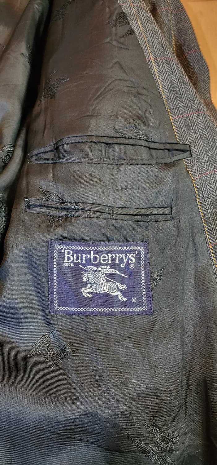 버버리 진그레이 헤링본 모직자켓 3XL(하자) 상품이미지7