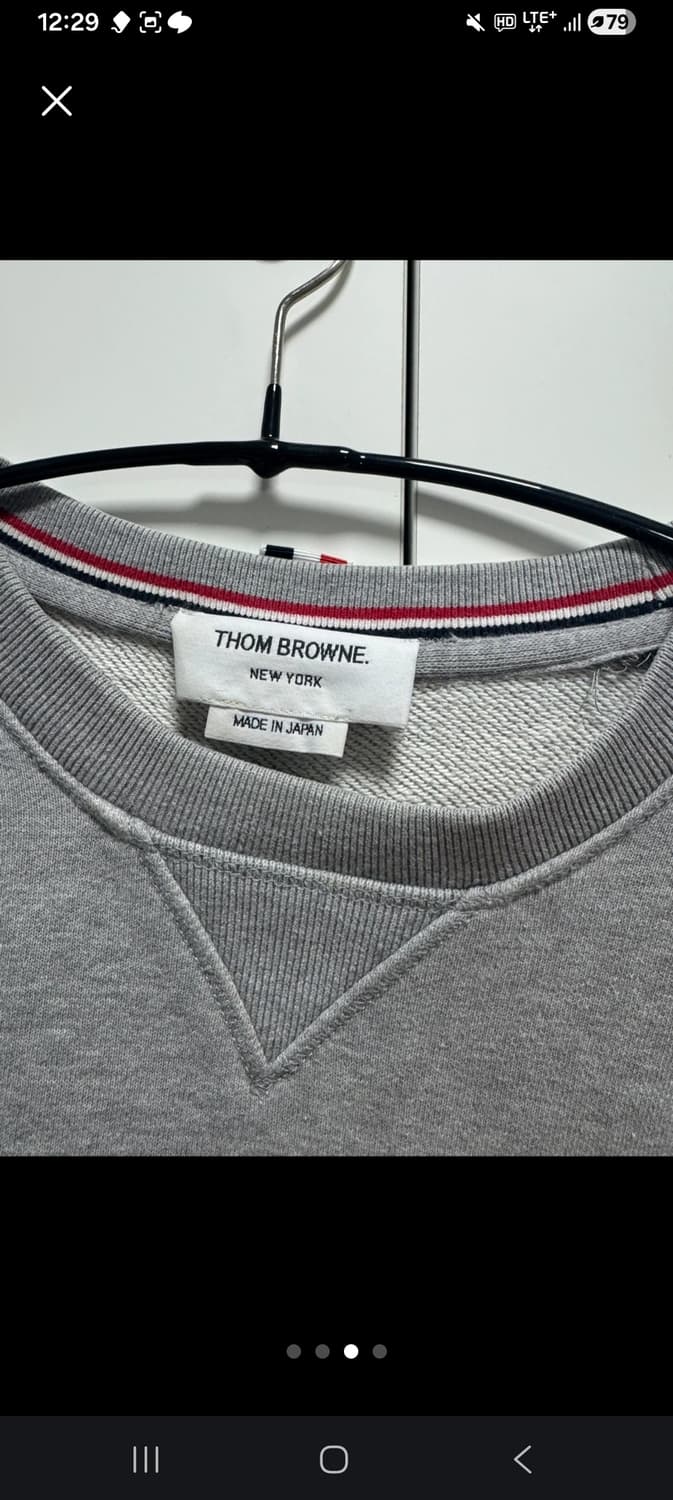 정품)톰브라운 그레이 맨투맨 2사이즈 상품이미지3