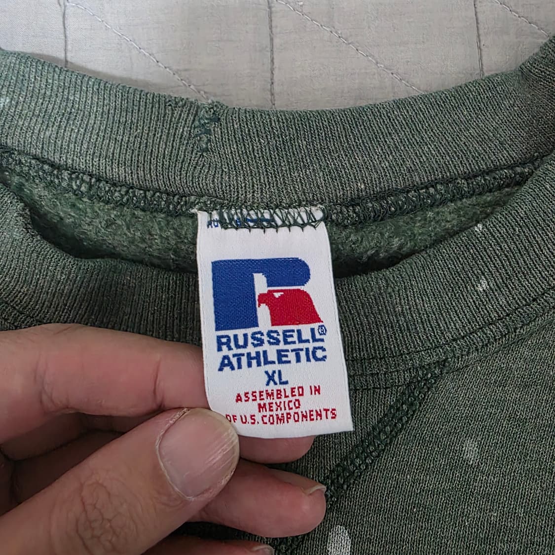 [XL] 90s REFOMED 러셀 애슬레틱 스웻 그린 트래쉬드 2 상품이미지7