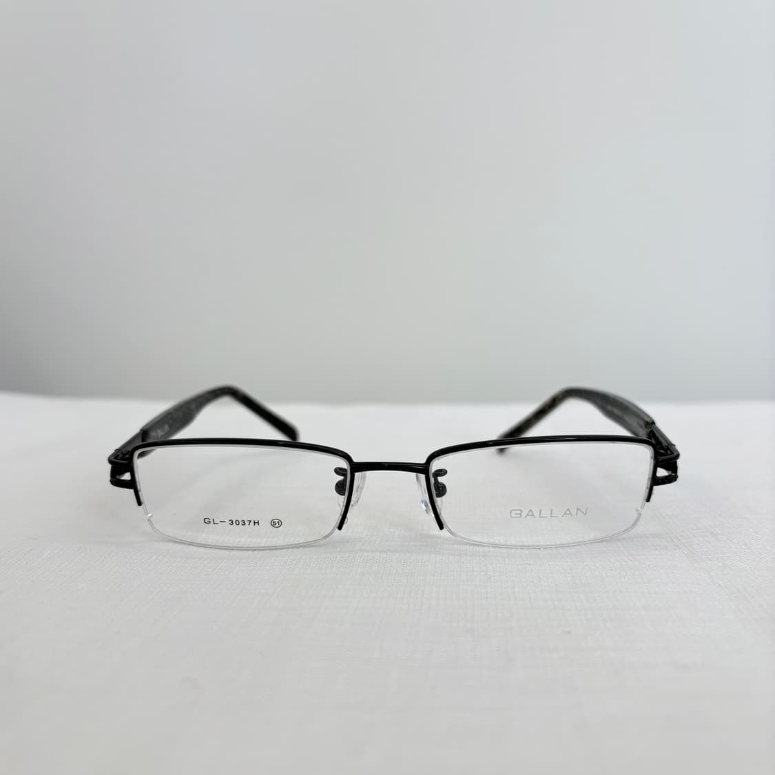 GALLAN 블랙 반무테 빈티지안경 상품이미지1