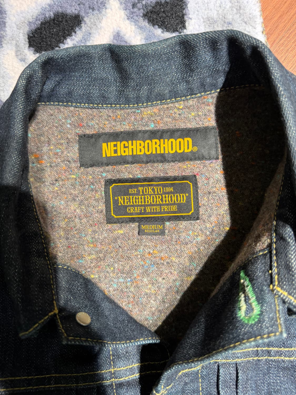 네이버후드 19FW 울 안감 리지드 스톡맨 타입2 데님 자켓 블랭킷 상품이미지2