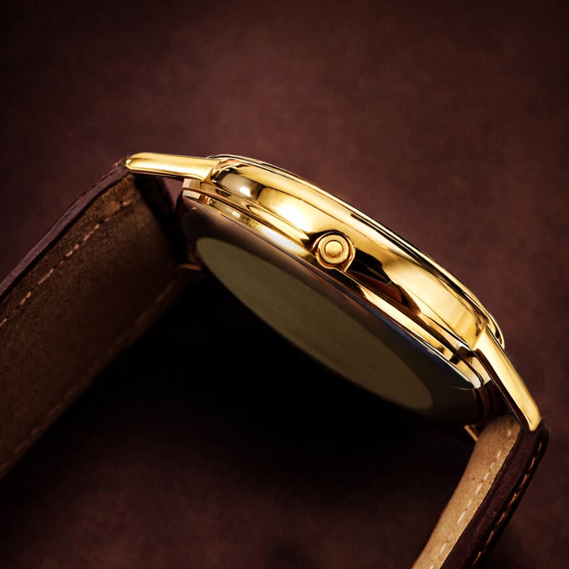 오메가 희귀 드빌 쿼츠 블루 다이얼 남녀공용 가죽 시계 상품이미지7