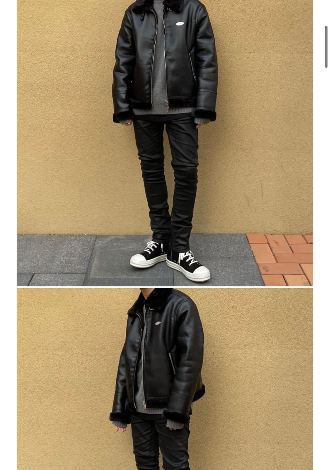 세인트페인 SP 비건 레더 시어링 자켓 상품이미지2