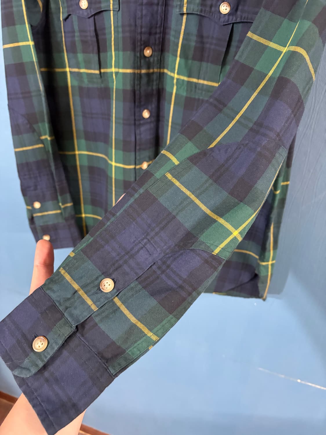 90‘s Polo Ralph Lauren Tartan check Shir 상품이미지10