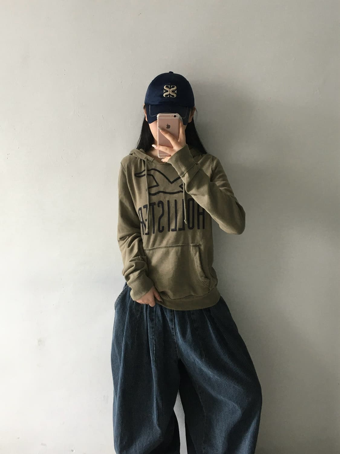 홀리스터 자수 빅로고 후드티 상품이미지1