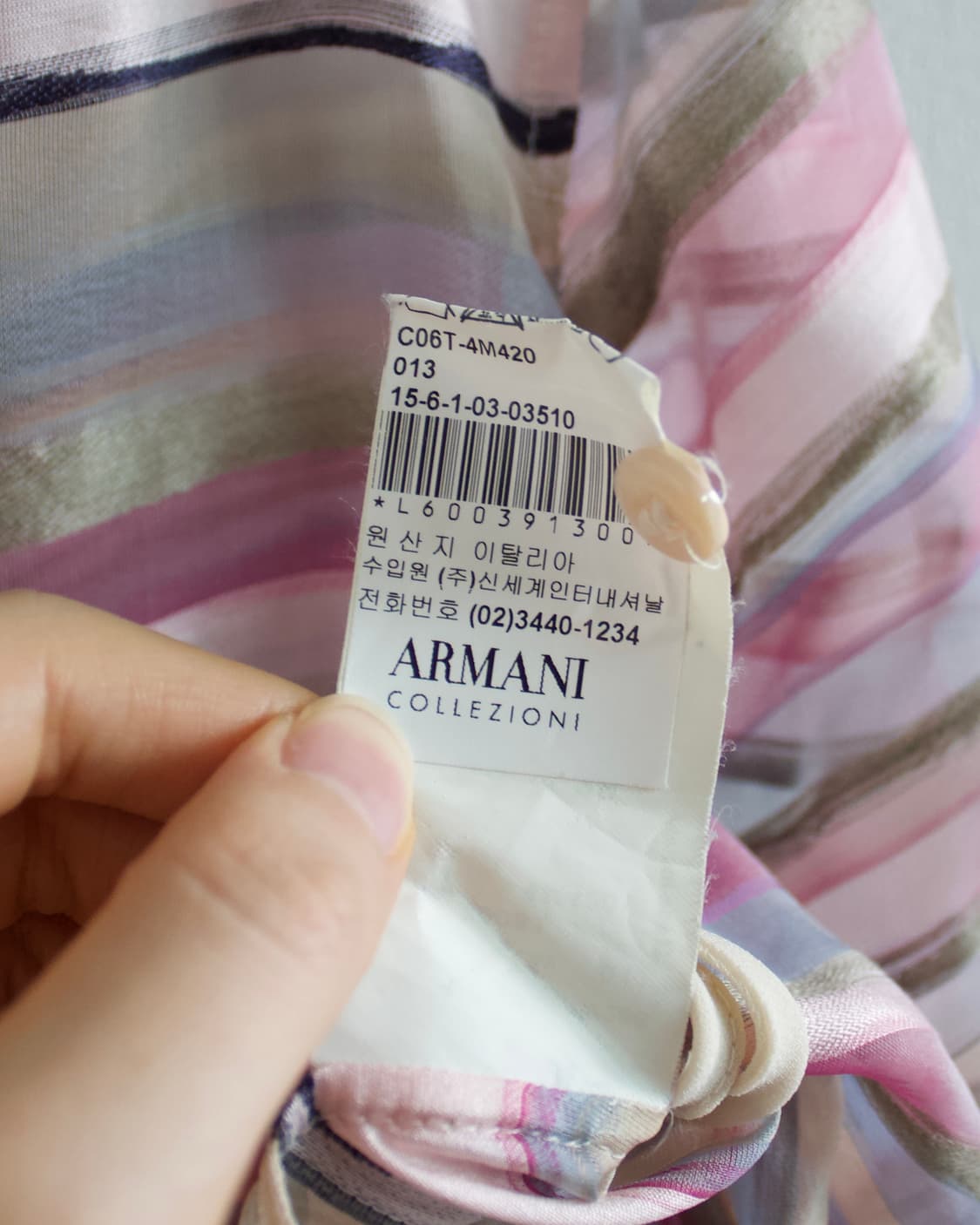 Armani Collezioni stripe linen blouse 상품이미지6