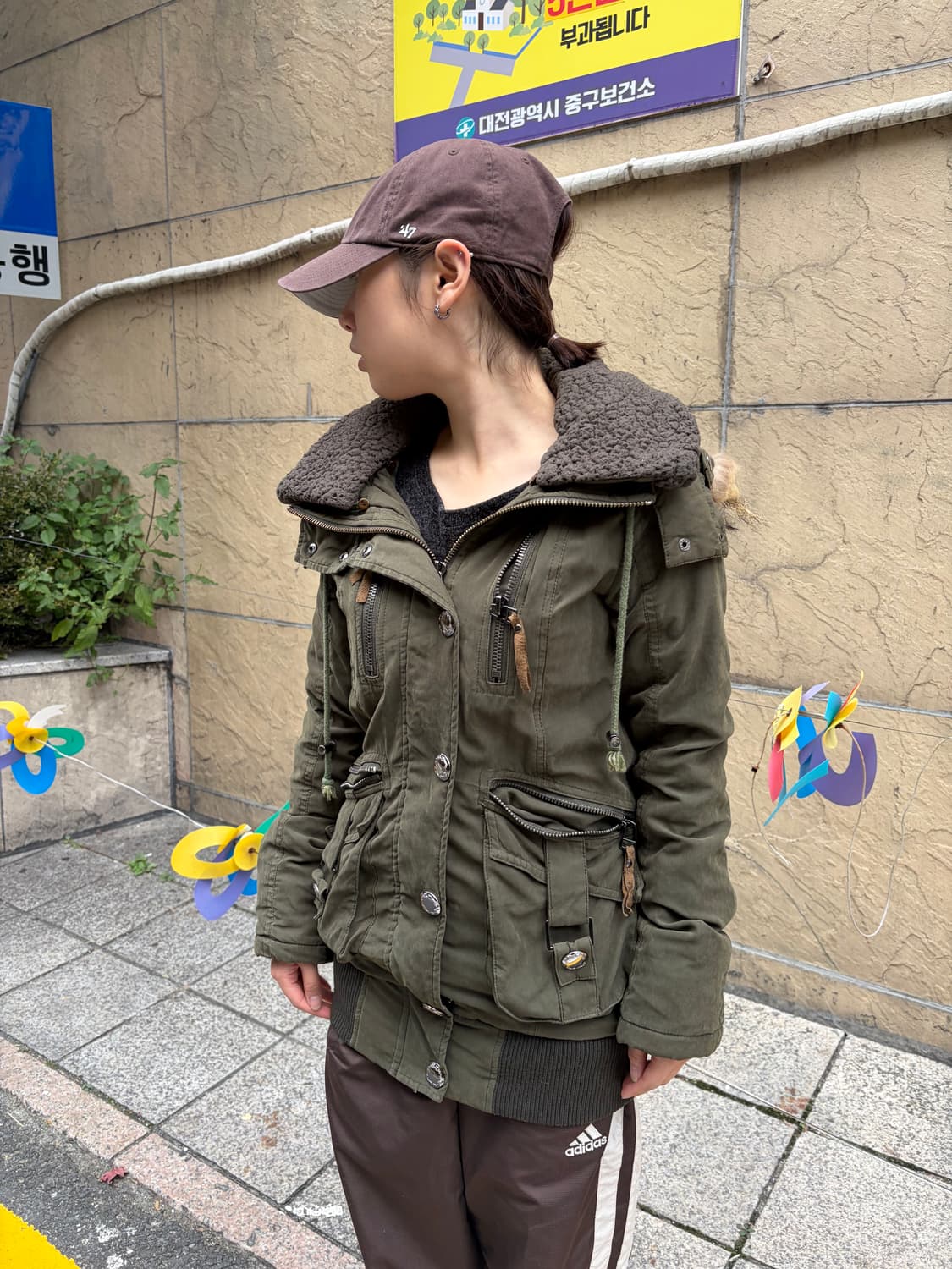 Sword fish 락펑크 실버 메탈 카고 야상 자켓  상품이미지2