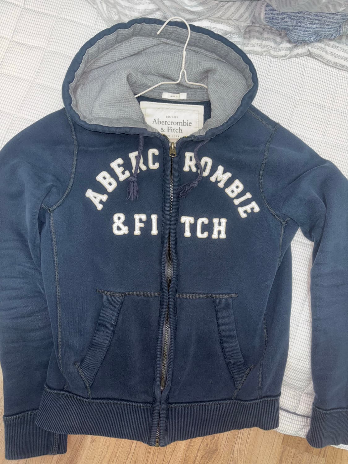 정품) 아베크롬비 네이비 아담스마운틴 오리지널 후드집업 (공용 L) 상품이미지1