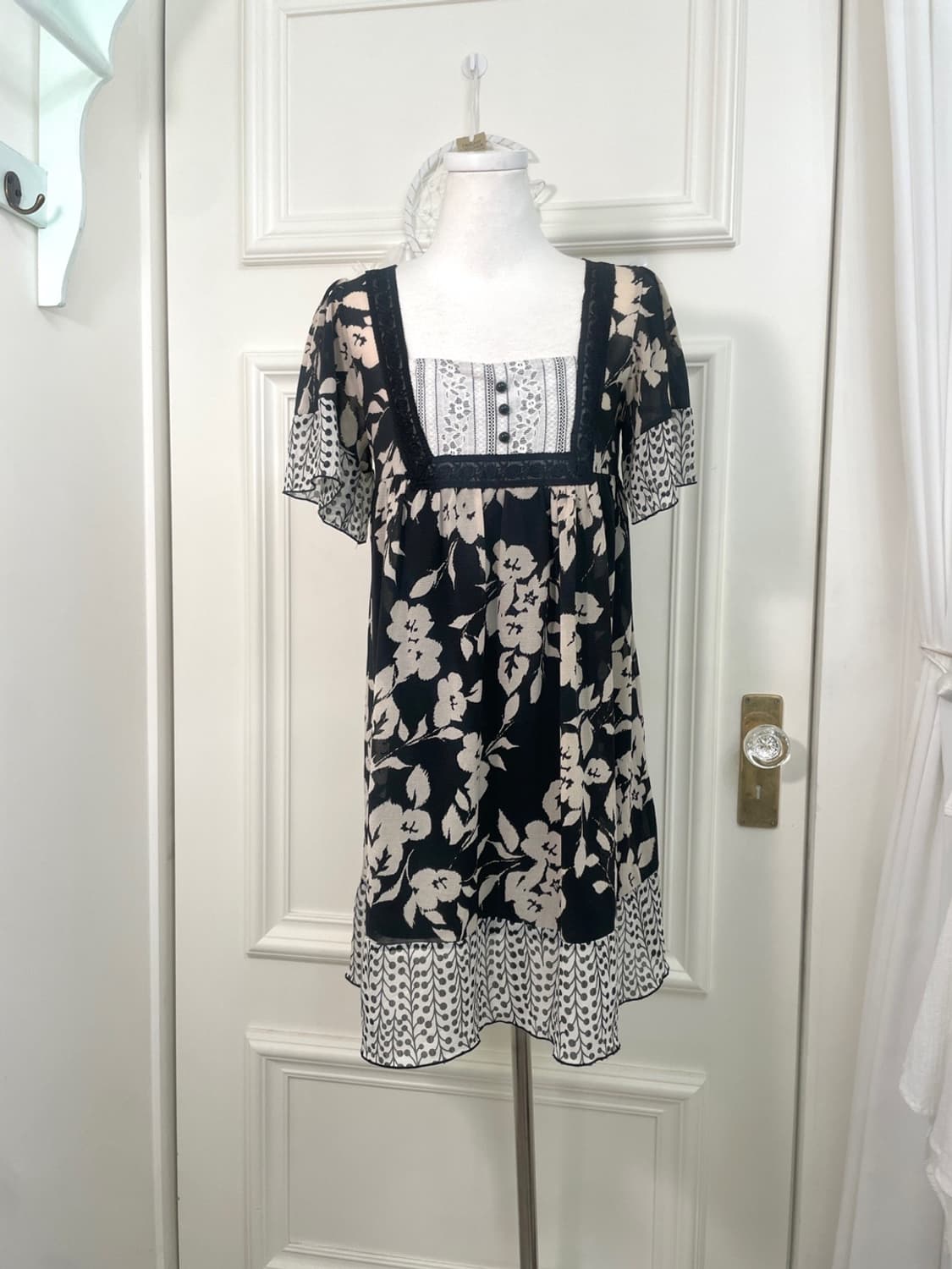 black flower lace summer opc 상품이미지1