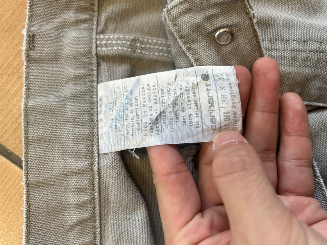 칼하트 B11 데저트 덕캔버스 워크팬츠 38in 상품이미지6