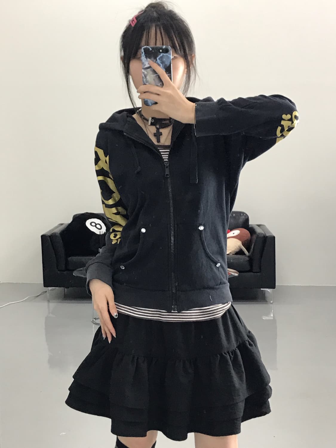  Roni Y2k GraphicZip Up Hoodies 상품이미지3