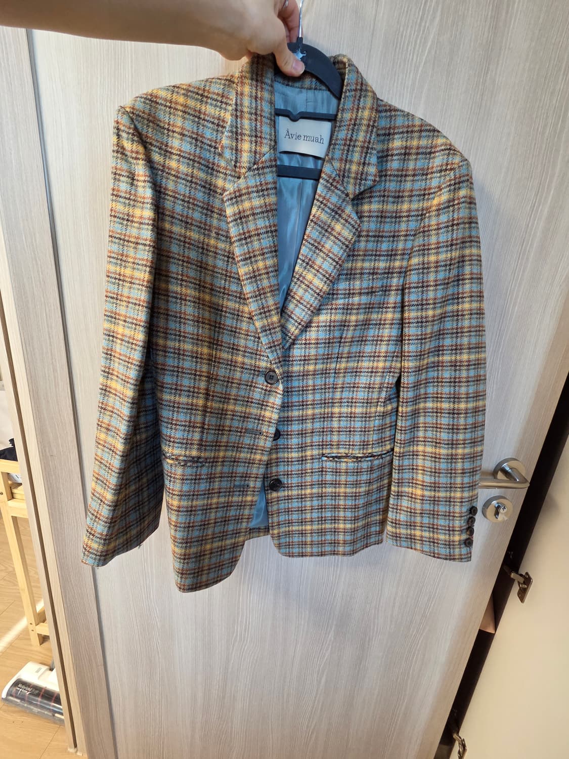 아비에무아 체크 자켓 1사이즈 상품이미지3