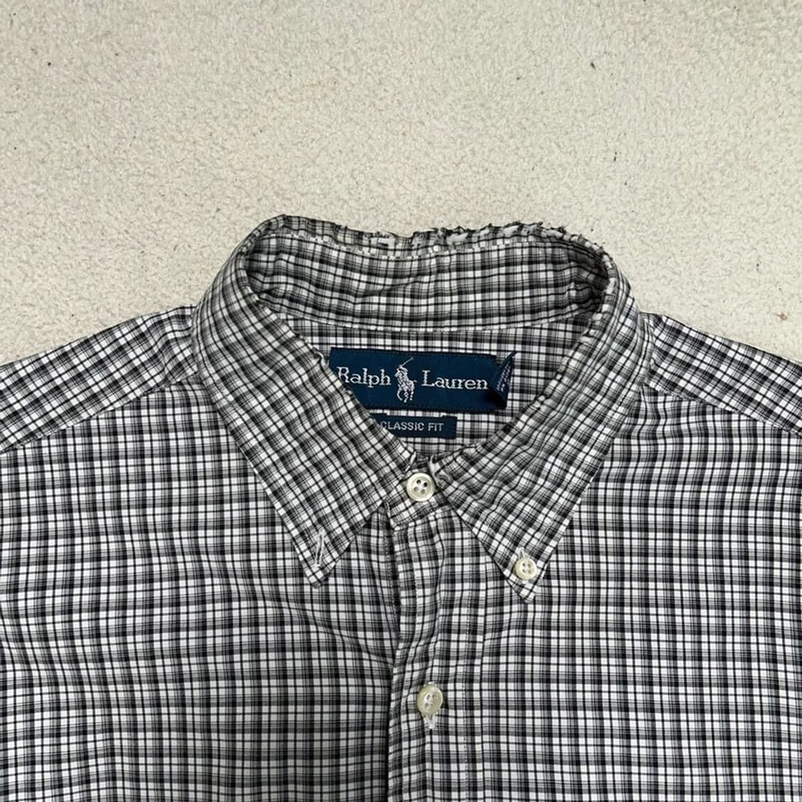 폴로랄프로렌 클래식 핏 체크 셔츠 올리브 M 상품이미지6