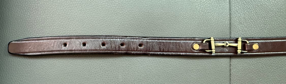 TORY 토리 레더 브라이들 가죽벨트 34-36 다크브라운 상품이미지6