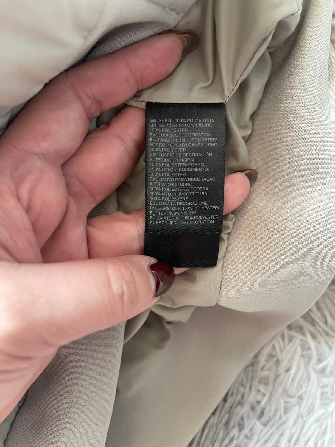 노스페이스 다이아몬드 퀼팅 자켓 아이보리 상품이미지4