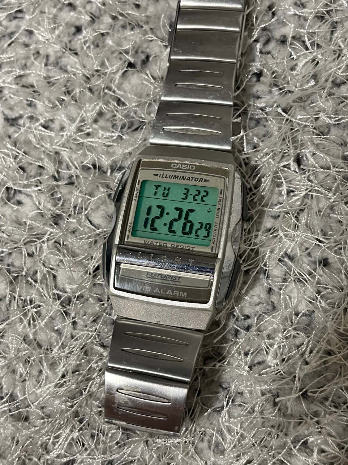 카시오 FUTURIST 메탈 디지털 시계 상품이미지1