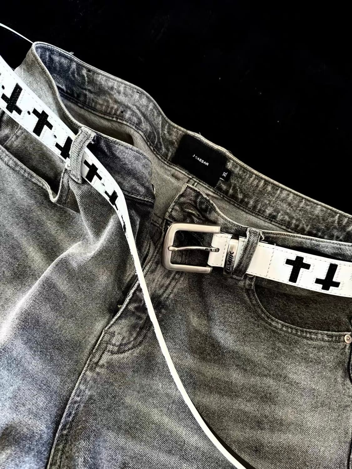 Midnight Cross Leather Belt 상품이미지9