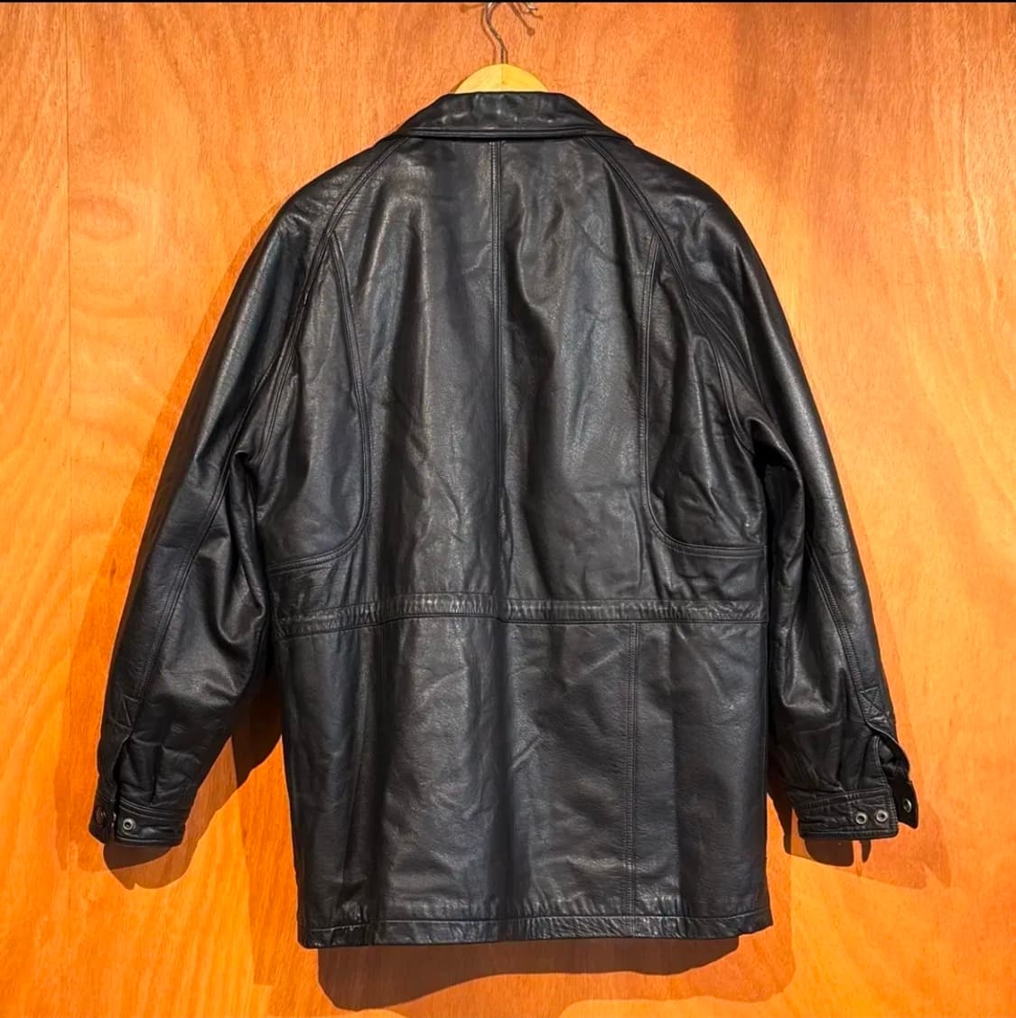 빈티지 헤비 카우레더 헌팅 자켓 L 소가죽 카코트 상품이미지2