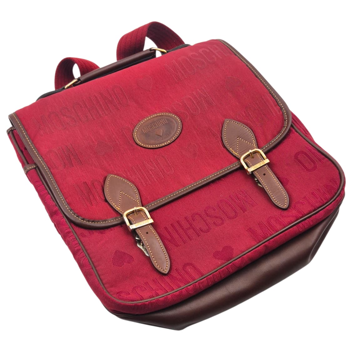 90s 이탈리아 모스키노 하트 벨트 레더 2way 백 상품이미지2